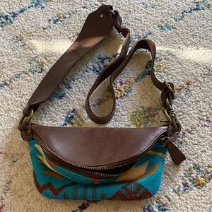 Pendleton Brown and Teal Women's Crossbody Bag